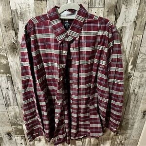 Brooks Brothers Burgundy Plaid Men's Shirt
